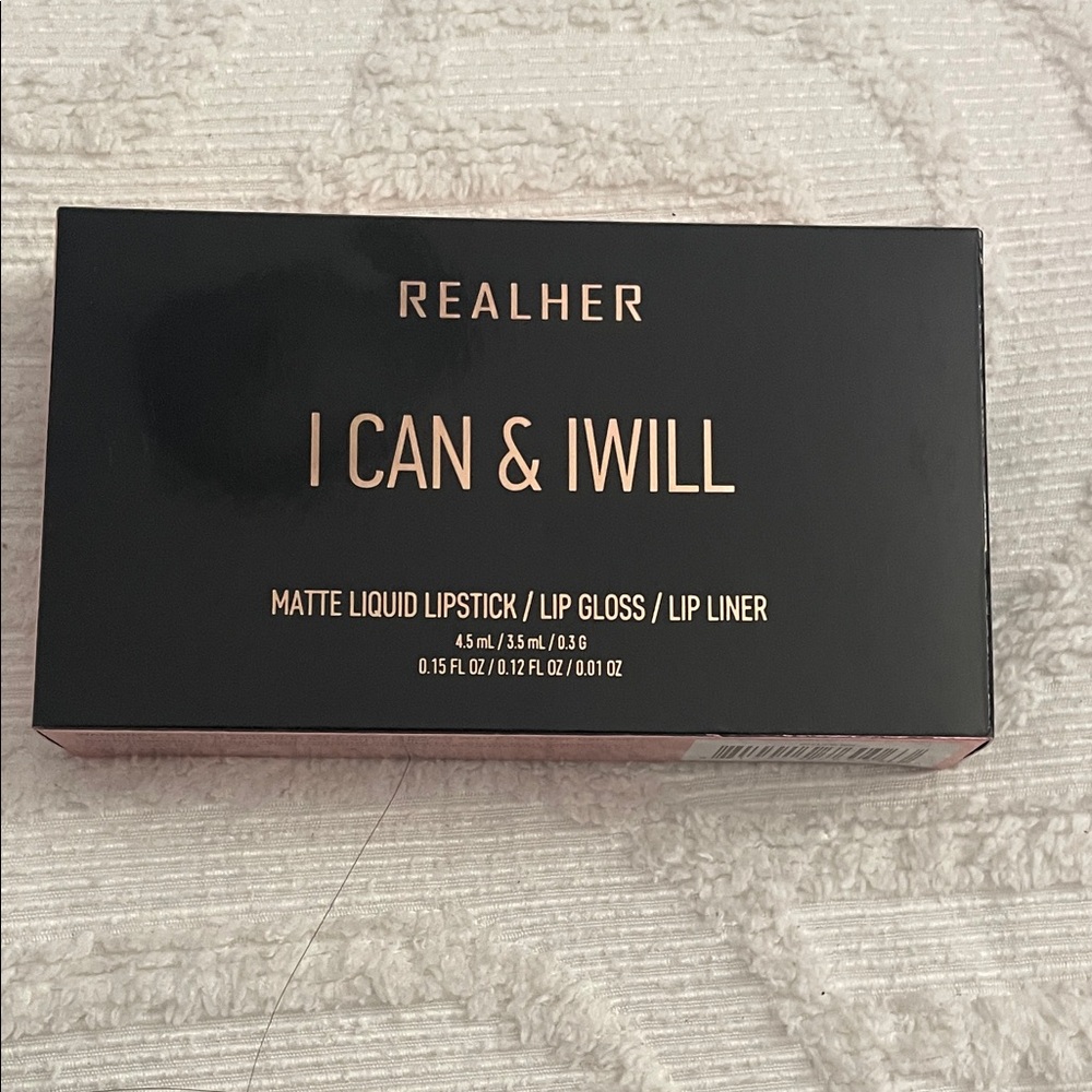 RealHer I Can & I Will Lip Kit - Black and Gold